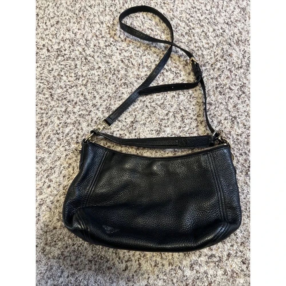 MICHAEL KORS Medium Pebbled Leather Black Bag‎ Crossbody No Scraches Or Damages
